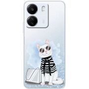 Прозрачный чехол BoxFace Xiaomi Redmi 13C Cat Style