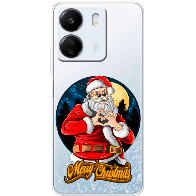 Прозрачный чехол BoxFace Xiaomi Redmi 13C Cool Santa