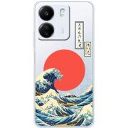 Прозрачный чехол BoxFace Xiaomi Redmi 13C Большая волна в Канагаве