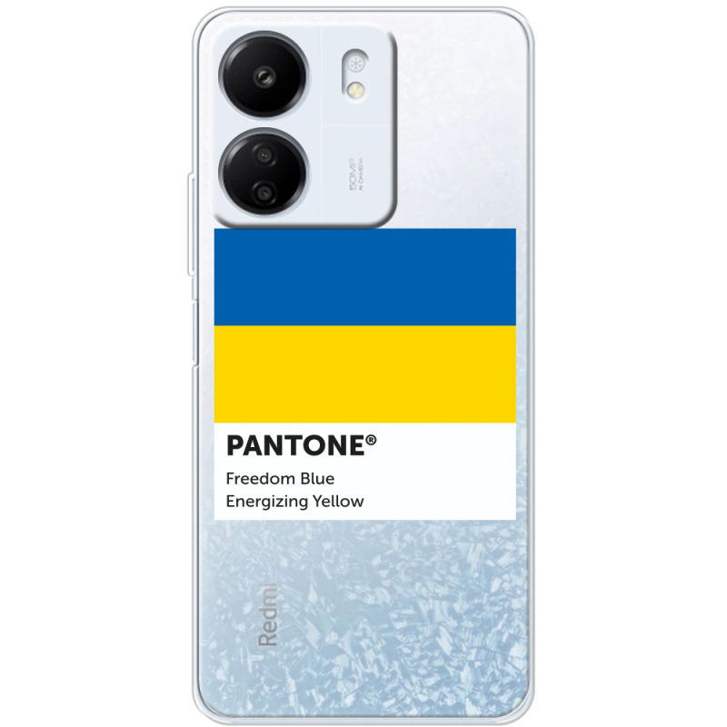 Прозрачный чехол BoxFace Xiaomi Redmi 13C Pantone вільний синій