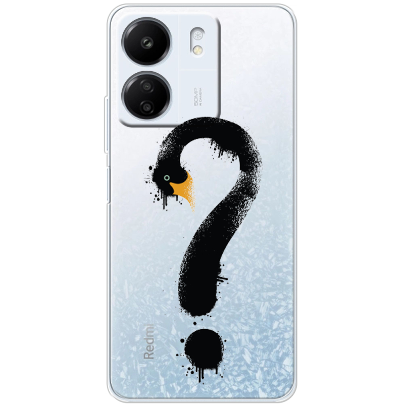 Прозрачный чехол BoxFace Xiaomi Redmi 13C Swan question