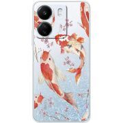 Прозрачный чехол BoxFace Xiaomi Redmi 13C Japanese Koi Fish