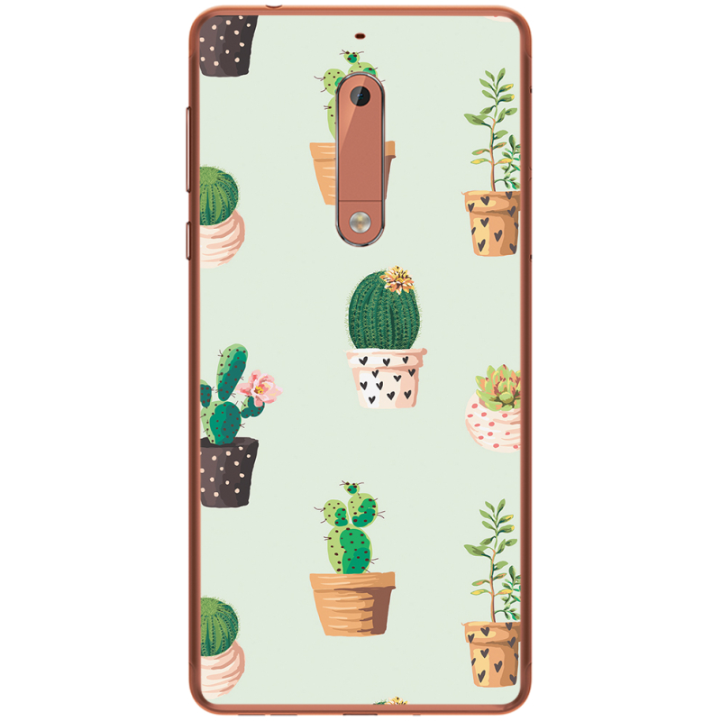 Чехол Uprint Nokia 5 L-green Cacti