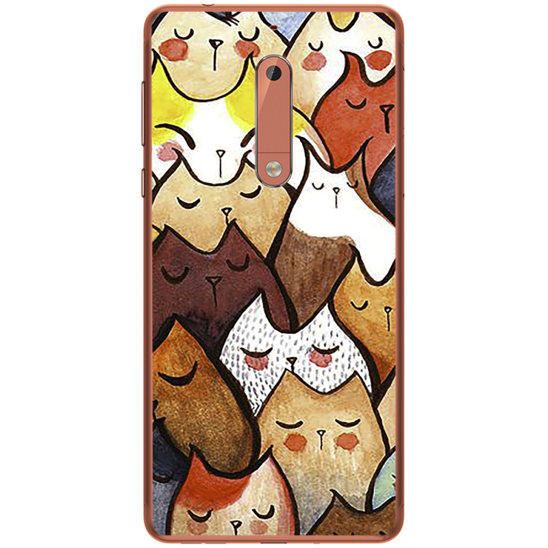 Чехол Uprint Nokia 5 Sleepy Cats