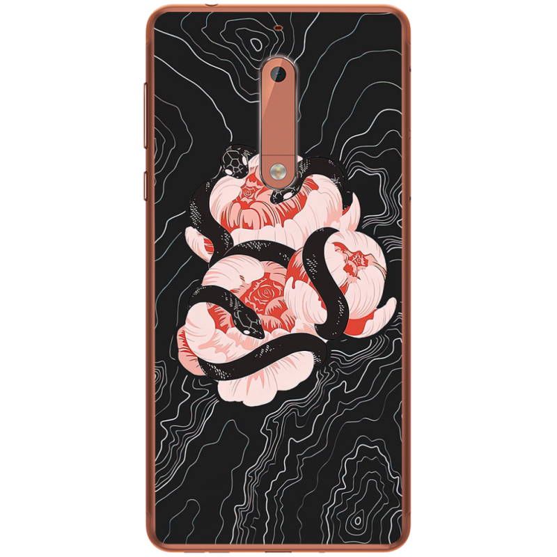 Чехол Uprint Nokia 5 Snake Rose
