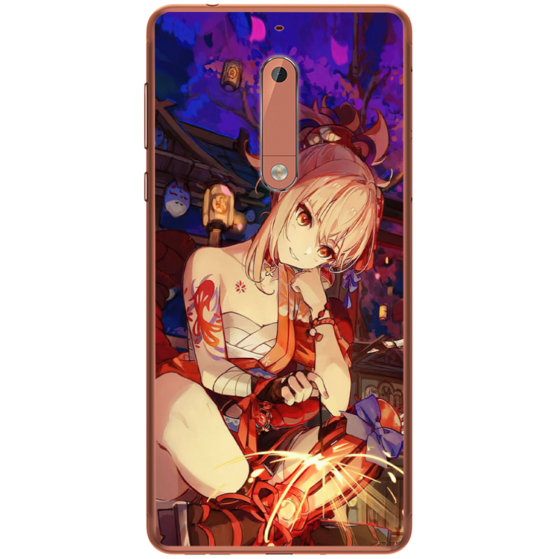 Чехол Uprint Nokia 5 Genshin Ёимия с огоньком