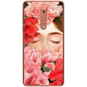 Чехол Uprint Nokia 5 Girl in Flowers