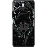 Черный чехол BoxFace Xiaomi Redmi 13C Wolf