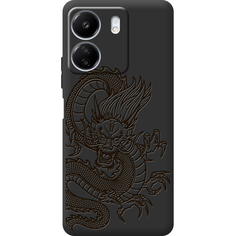 Черный чехол BoxFace Xiaomi Redmi 13C Chinese Dragon