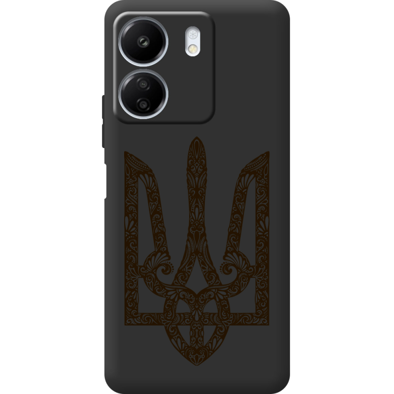 Черный чехол BoxFace Xiaomi Redmi 13C Ukrainian Trident