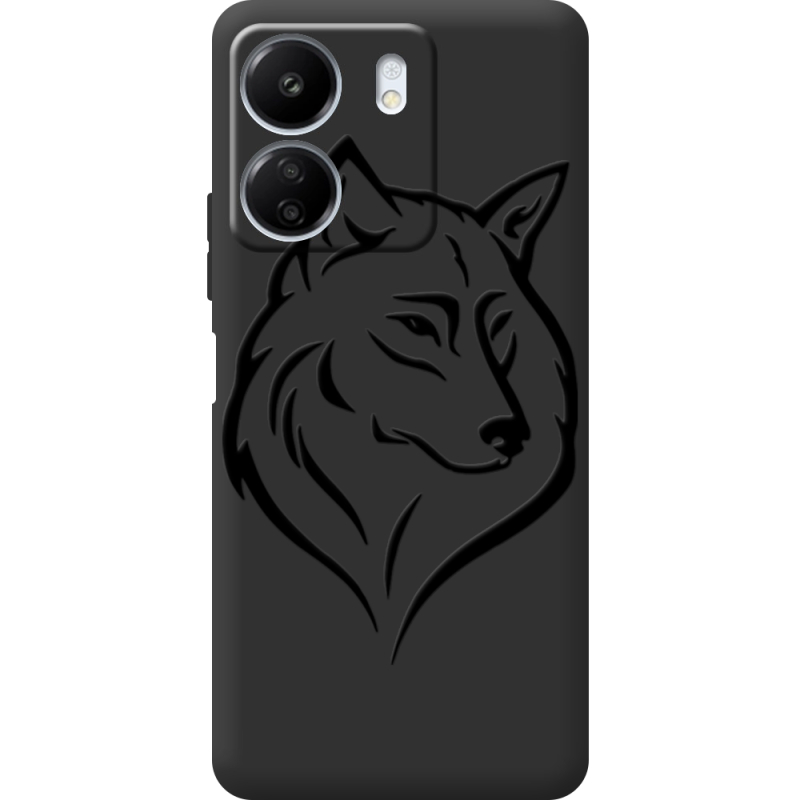 Черный чехол BoxFace Xiaomi Redmi 13C Wolf