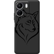 Черный чехол BoxFace Xiaomi Redmi 13C Wolf