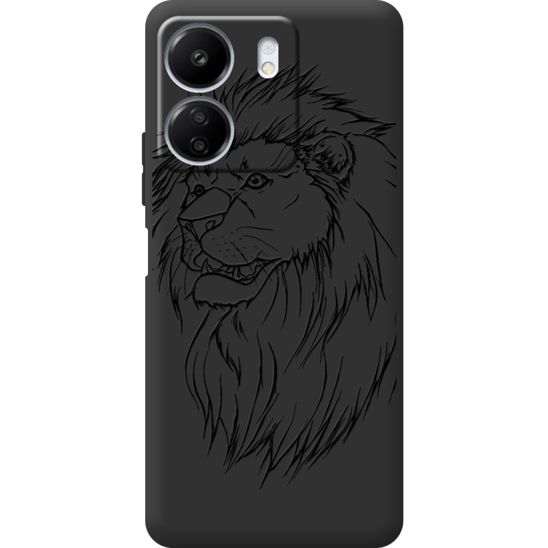 Черный чехол BoxFace Xiaomi Redmi 13C Lion