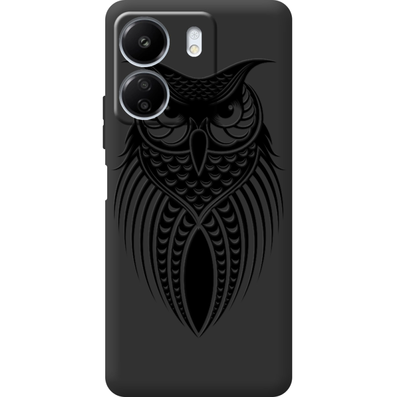 Черный чехол BoxFace Xiaomi Redmi 13C Owl