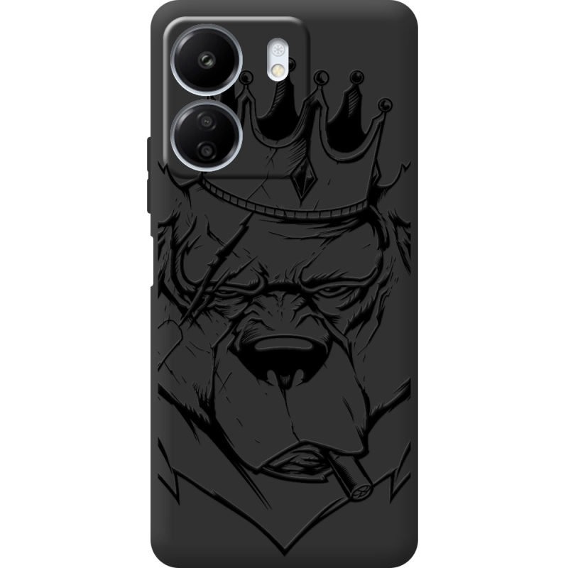 Черный чехол BoxFace Xiaomi Redmi 13C Bear King