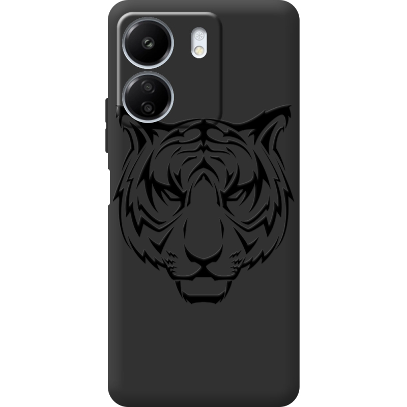 Черный чехол BoxFace Xiaomi Redmi 13C Tiger