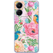 Чехол BoxFace Poco C65 Birds in Flowers