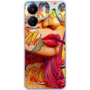 Чехол BoxFace Poco C65 Yellow Girl Pop Art