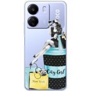 Прозрачный чехол BoxFace Poco C65 City Girl