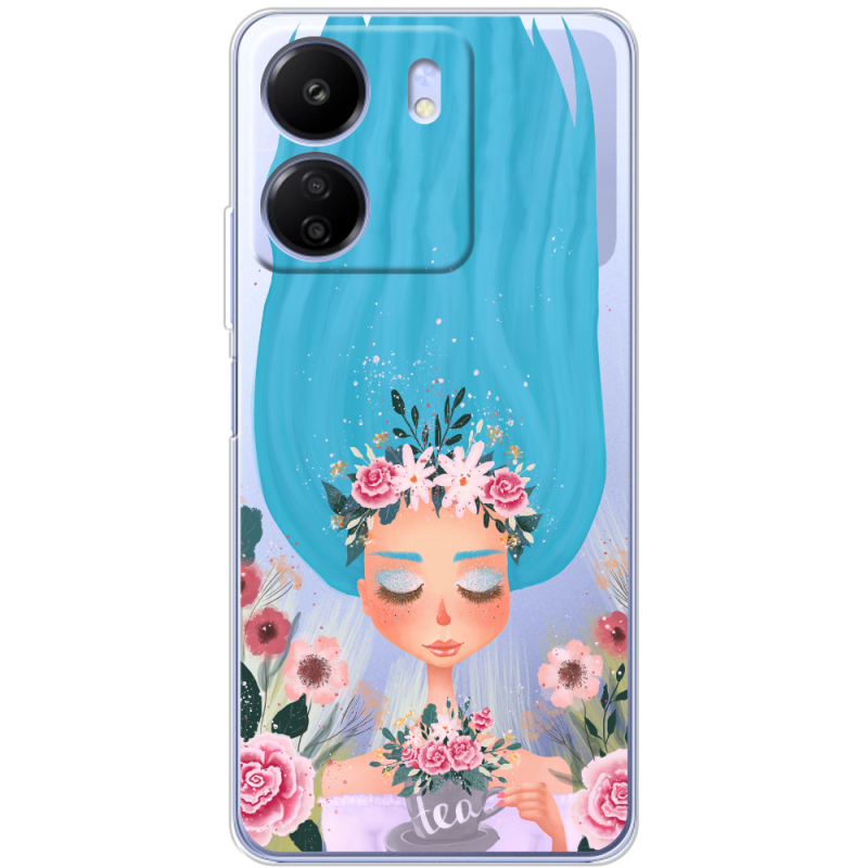 Прозрачный чехол BoxFace Poco C65 Blue Hair