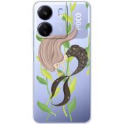 Прозрачный чехол BoxFace Poco C65 Cute Mermaid