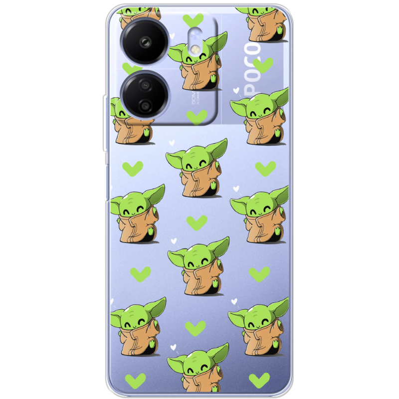 Прозрачный чехол BoxFace Poco C65 Pattern Baby Yoda