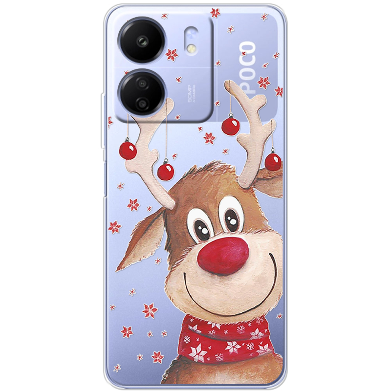 Прозрачный чехол BoxFace Poco C65 Winter Deer