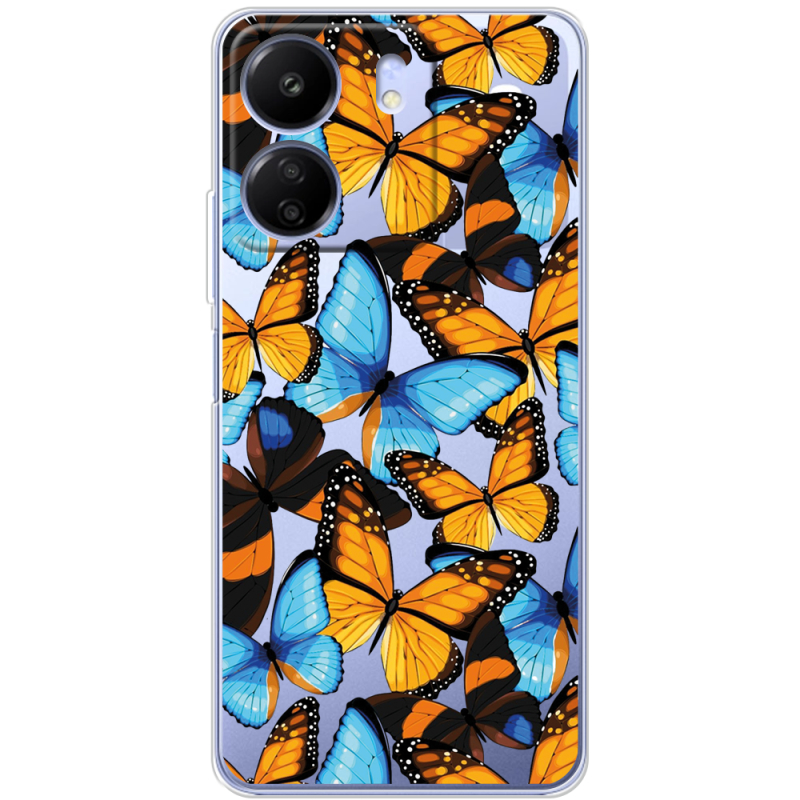 Прозрачный чехол BoxFace Poco C65 Butterfly Morpho