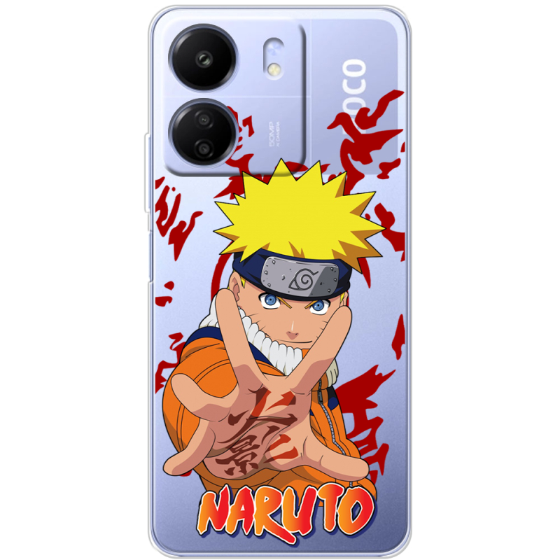 Прозрачный чехол BoxFace Poco C65 Naruto