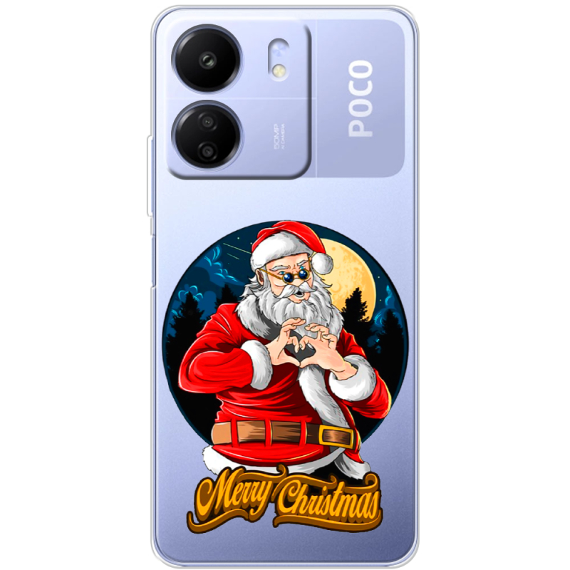 Прозрачный чехол BoxFace Poco C65 Cool Santa