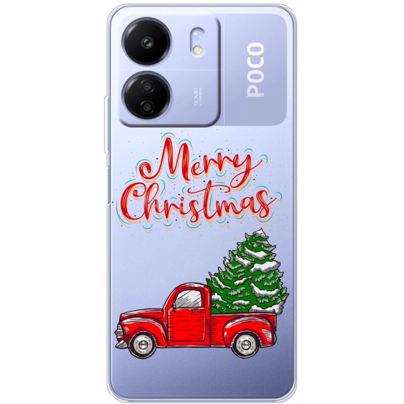 Прозрачный чехол BoxFace Poco C65 Holiday Car