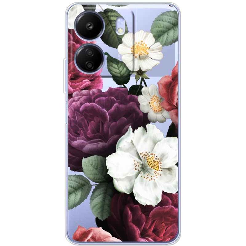 Прозрачный чехол BoxFace Poco C65 Floral Dark Dreams