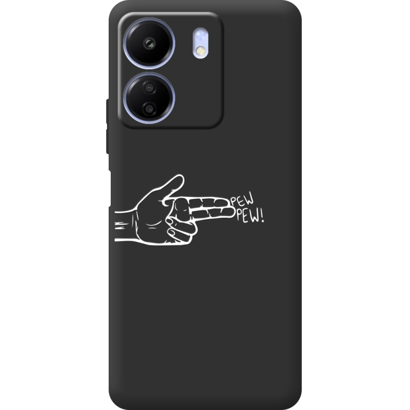 Черный чехол BoxFace Poco C65 Pew Pew