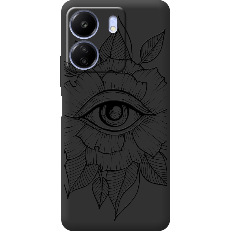 Черный чехол BoxFace Poco C65 Eye