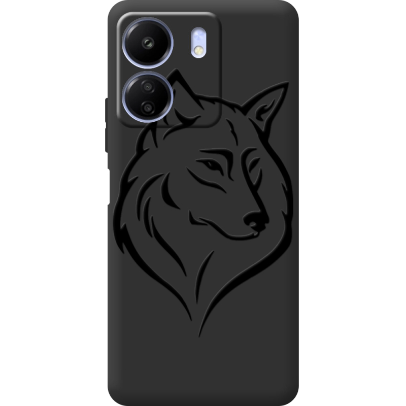 Черный чехол BoxFace Poco C65 Wolf