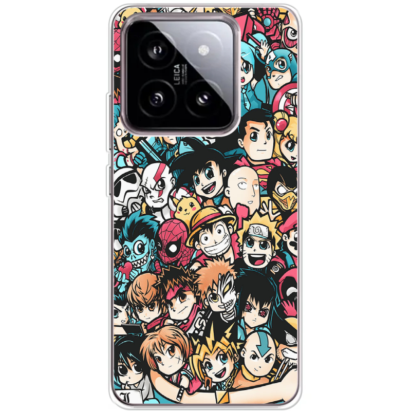 Чехол BoxFace Xiaomi 14 Anime Stickers