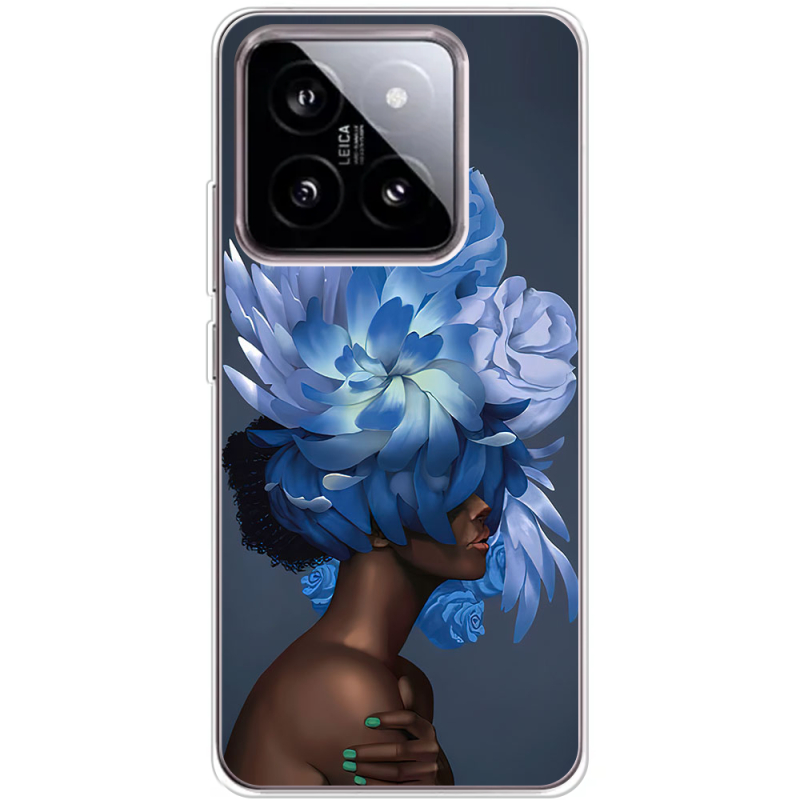 Чехол BoxFace Xiaomi 14 Exquisite Blue Flowers