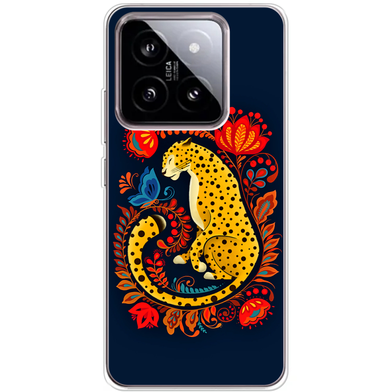 Чехол BoxFace Xiaomi 14 Petrykivka Leopard