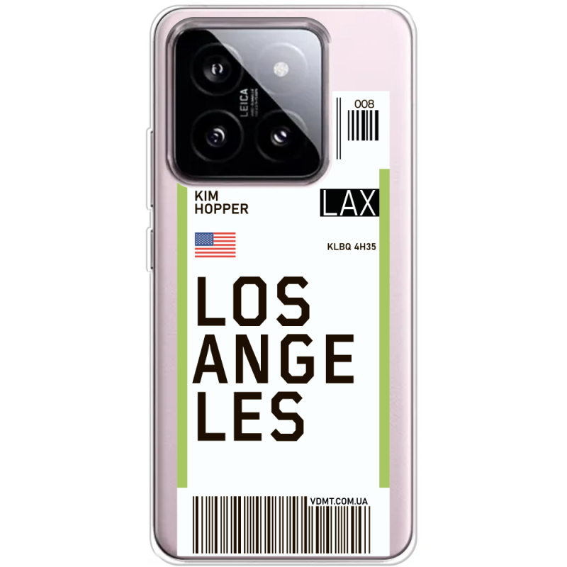 Прозрачный чехол BoxFace Xiaomi 14 Ticket Los Angeles