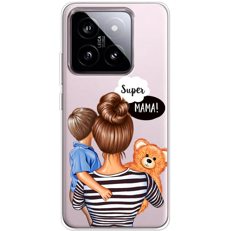 Прозрачный чехол BoxFace Xiaomi 14 Super Mama and Son