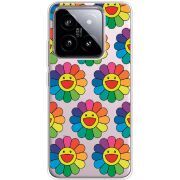 Прозрачный чехол BoxFace Xiaomi 14 Hippie Flowers