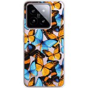 Прозрачный чехол BoxFace Xiaomi 14 Butterfly Morpho