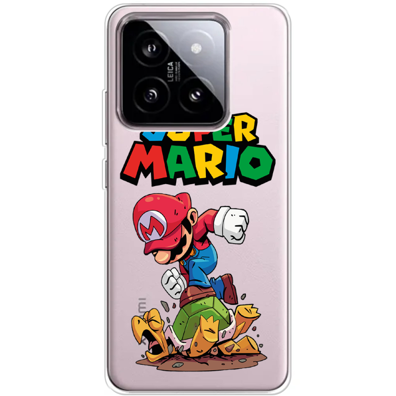 Прозрачный чехол BoxFace Xiaomi 14 Super Mario