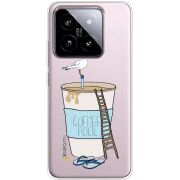 Прозрачный чехол BoxFace Xiaomi 14 Segull in Cofee Pool