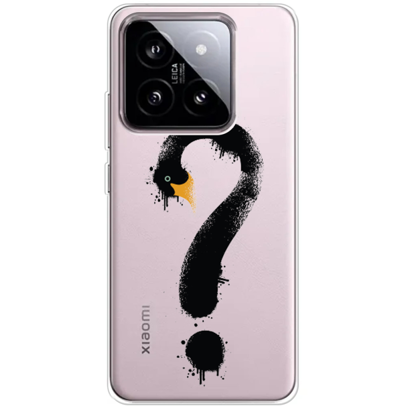Прозрачный чехол BoxFace Xiaomi 14 Swan question