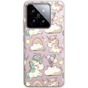 Прозрачный чехол BoxFace Xiaomi 14 Unicorns