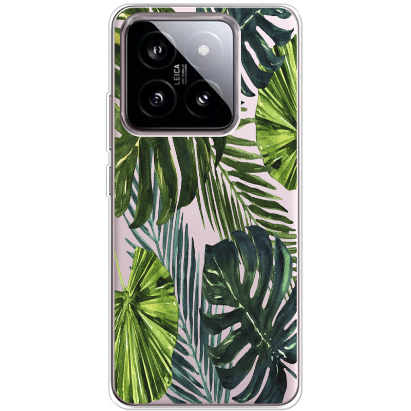 Прозрачный чехол BoxFace Xiaomi 14 Palm Tree