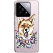 Прозрачный чехол BoxFace Xiaomi 14 Winking Fox