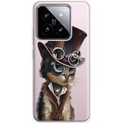 Прозрачный чехол BoxFace Xiaomi 14 Steampunk Cat