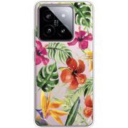 Прозрачный чехол BoxFace Xiaomi 14 Tropical Flowers